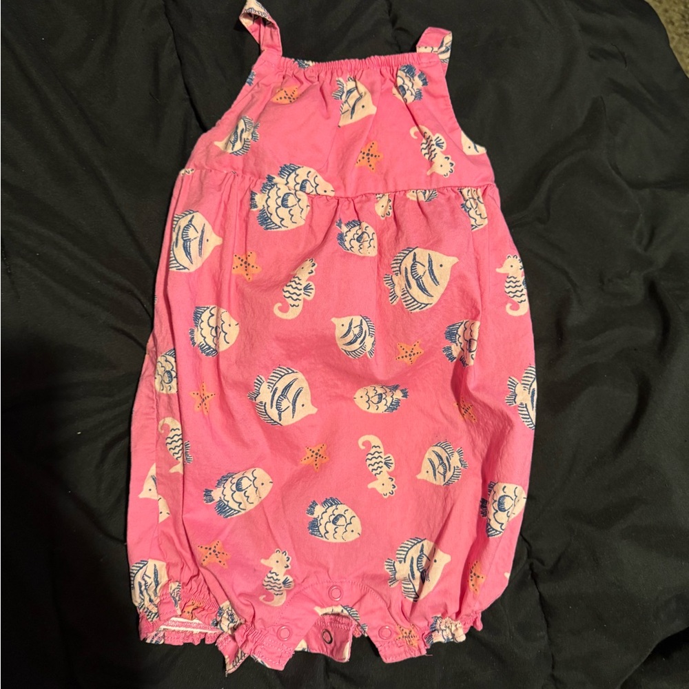 Carter's Pink Sea Life Baby Romper